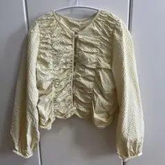 Ray BEAMS フリルギャザーシャツ