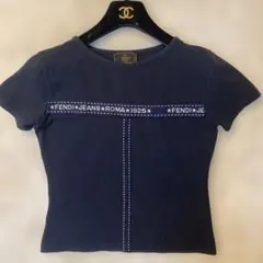 FENDI JEANS ROMA フェンディ 半袖Tシャツ ネイビーのサムネイル