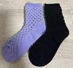 ☆SHEIN メッシュ クルー靴下 レディース 2足セット