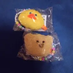 mojojojo　ビーズチェーン付きフェイスマスコット　ひよこ・くま