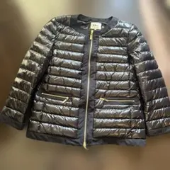 ジュンコシマダ★49AV. ノーカラーダウンジャケット ブラック40