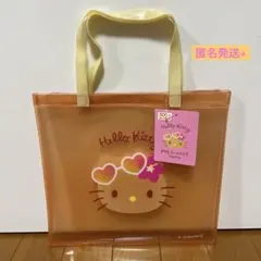 日焼けキティPVCトートバッグ　クリアトートバッグ　サンリオ　セリア　ダイソー