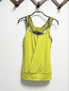 【美品】Reebok リーボック　クロスバック タンクトップ　イエローM