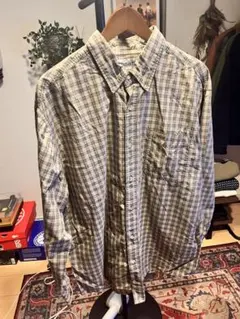 Carhartt ボタンダウンチェックシャツ　革タグ