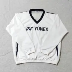 YONEX ホワイト Vネック ウォームアップウェア M