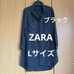 ZARA シャツワンピース 長袖 Lサイズ