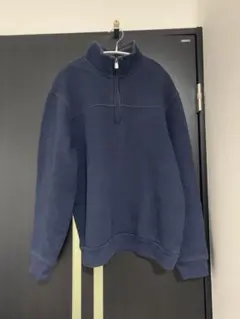 ハーフジップスウェット　裏起毛