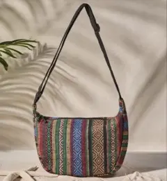 【新品】 エスニック 幾何学柄 ミニショルダー ショルダーバッグ アジアン B