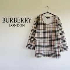 BURBERRY LONDON ノバチェック　Tシャツ　Uネック　カットソー