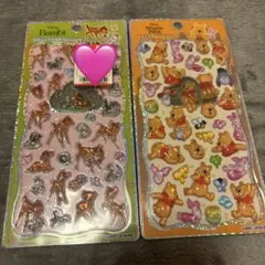 み*き様 【正規品】プチドロップステッカー　プーさん　バンビ　2枚セット
