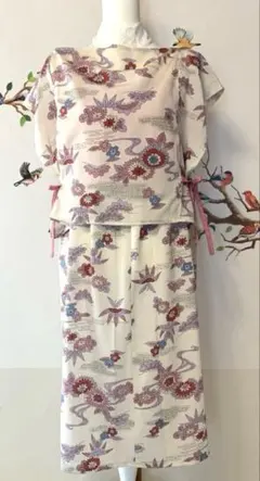 着物　リメイク　セットアップ　ブラウス　キャミソールワンピース