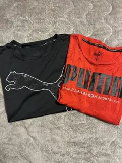 PUMA Tシャツ 2枚セット ブラック レッド