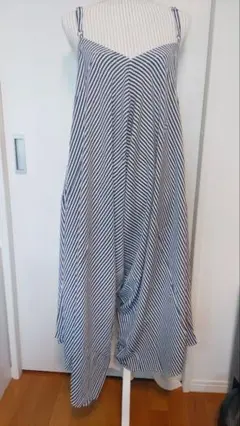 antiqua ストライプ キャミソール サロペット