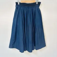 ZARA BASIC フレアスカート ネイビー Sサイズ　レディーススカートのサムネイル