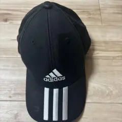 adidas ブラックキャップ 3本ライン