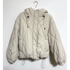 アイボリー キルティング ダウンジャケット オリジナル