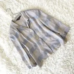 《ハーディエイミス ブティック》 (43) リネン混七分袖ジャケット 透け感