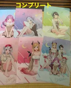 ホロライブクリアファイル　ファミマ明治コラボ　コンプリート6枚セット