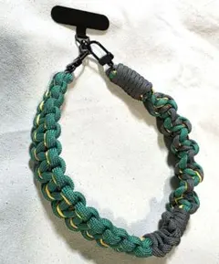 ハンドメイド　携帯アクセサリー　携帯ストラップ　ハンドストラップ　グリーン系
