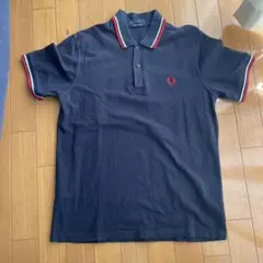 フレッドペリー　ポロシャツ　紺　赤ライン