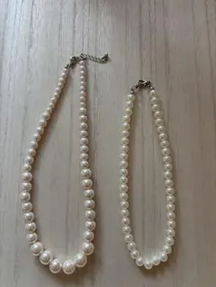 【最終値下げ】パール調ネックレス2本セット