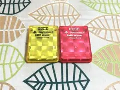 PS2　プレイステーション2用　メモリーカード　クリアイエロー＆クリアレッド