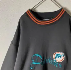 希少 肉厚ボディ 90s Dolphins チーム センターロゴ 刺繍 XL