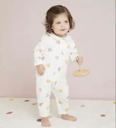 プチバトー ハート ロンパース 6m 67cm