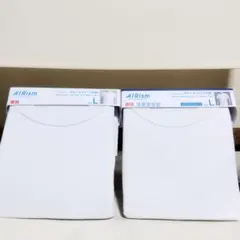 2着　エアリズムコットン　クルーネック　Tシャツ　Lサイズ メンズ　ユニクロ