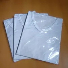 【新品】インナーシャツ Tシャツ 白 メンズ 半袖 肌着 3枚組 Vネック M