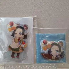 鬼滅の刃 実りの秋まつり 2025 アクスタくま缶バッチB 2点セット