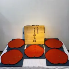 輪島塗　氷梅蒔絵　卓上膳5枚　美品 輪島塗 氷梅蒔絵 卓上膳5枚 美品 - メルカリ