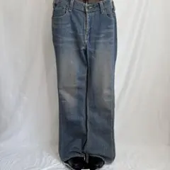 00s vintage フレアデニムパンツ ヒゲ アメカジ シティーボーイのサムネイル