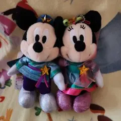 七夕 ミッキー ミニー ぬいぐるみバッジ