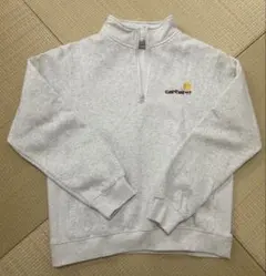 Carhartt グレー ハーフジップ トレーナー M 裏起毛