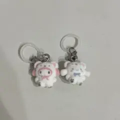 サンリオ　めじるしアクセサリー　ふわふわスノー　シナモロール マイメロ