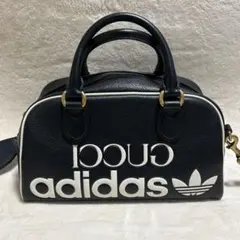 グッチ×アディダス ミニダッフル レザー 2WAYハンドバッグ ブラックのサムネイル
