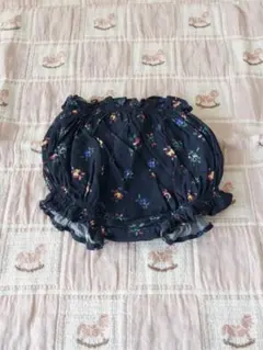 the new society 花柄パンツ 6m ネイビー