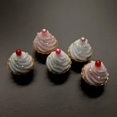 ミニチュア カップケーキ 5個セット ハンドメイド