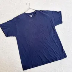 チャンピオン　半袖Tシャツ　Lサイズ　ネイビー　綿100%