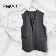 RagOut Vネックジレ ベスト オーバーサイズ 体型カバー L グレー