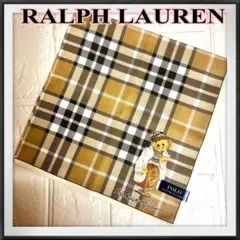 ポロラルフローレン プリントハンカチ ベージュポロベア 大判