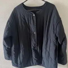 ノーカラーキルティングジャケット M