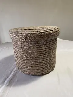 麦わら　ストロー　バスケット　蓋付き　小物入れ