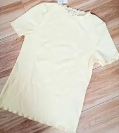 RETRO GIRL 半袖 リブ Tシャツ イエローのサムネイル