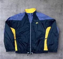 90s 銀タグ ナイキ ナイロンジャケット スウッシュ刺繍ロゴ