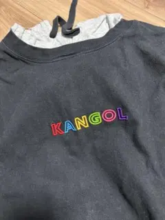 KANGOL フード付きトレーナー 黒のサムネイル