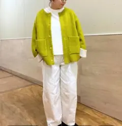 7ゲージニットノーカラーコート　スタディオクリップ