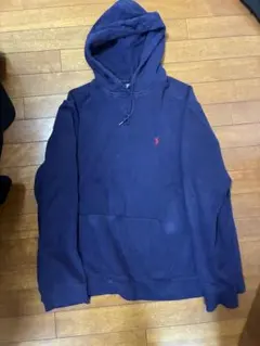 ラルフローレン パーカー XL ネイビー ポニー刺繍 ワンポイント メンズ
