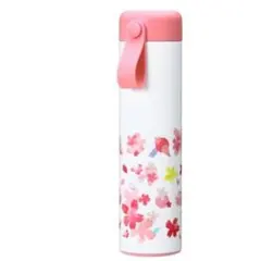 SAKURA2018ステンレススクリューシリコンストラップボトルホワイト470m